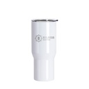 25oz/750ml Stainless Steel Travel Tumbler with Water Proof Lid (White)