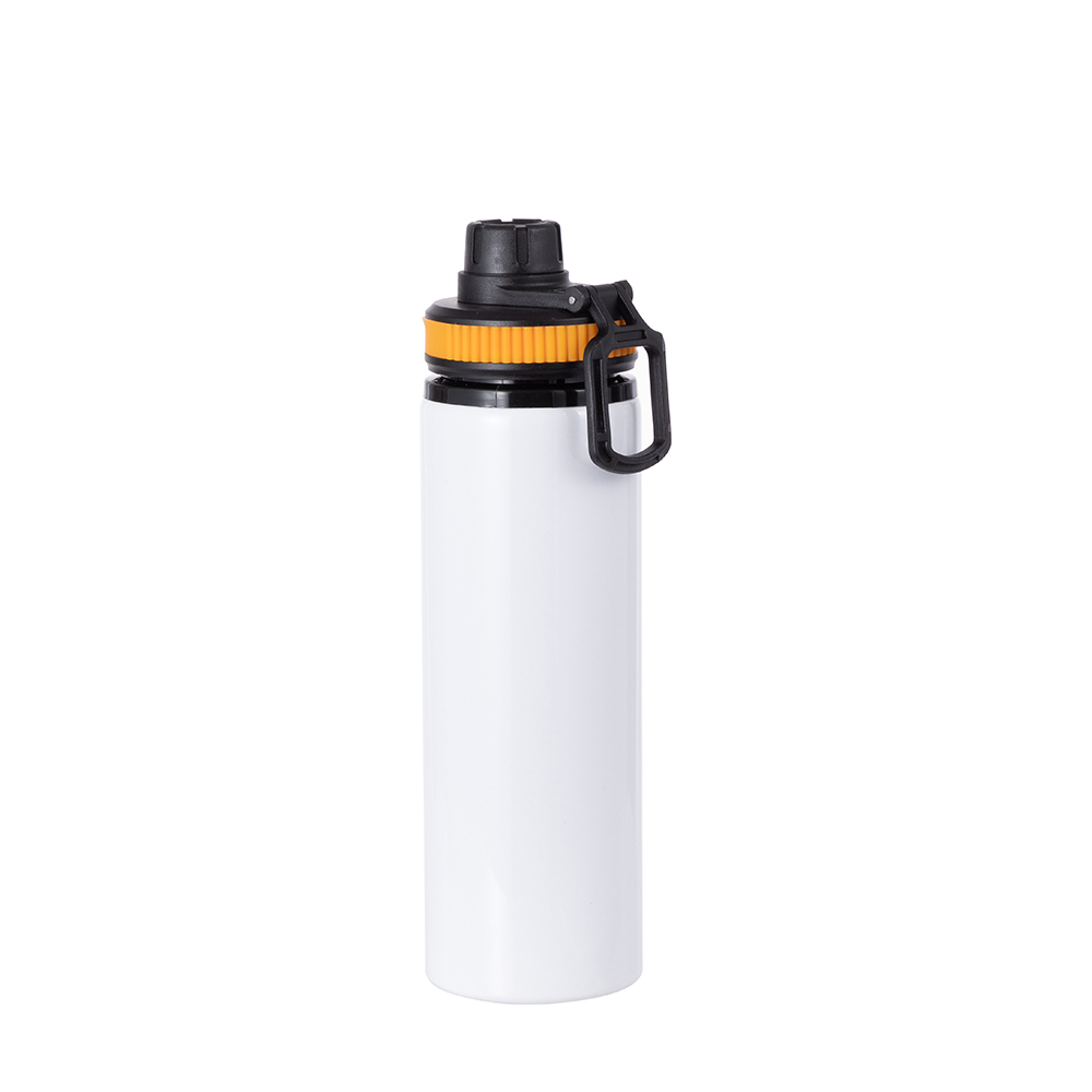 Alu Water Bottle with Yellow Cap(28oz/850ml,Sublimation Blank