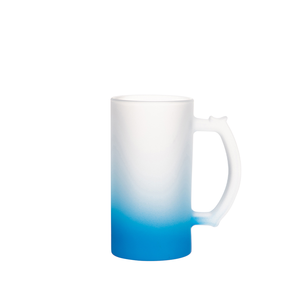 Frosted Glass Beer Mug Gradient(16oz/480ml,Sublimation Blank,Light