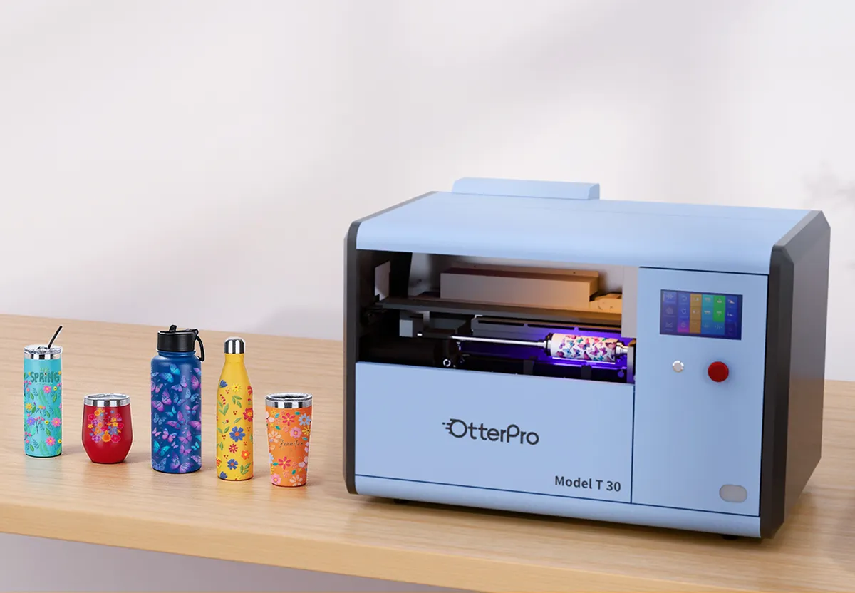 T30 UV Rotary Printer for cylindrical product printing