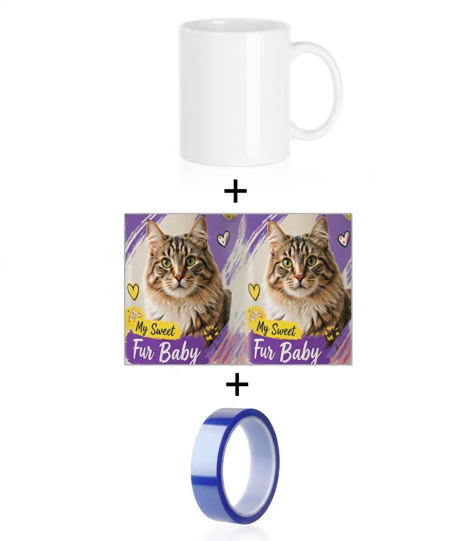 How to Customize it by Tumbler Heat Press? Step 2: Fix Designs on the Mug