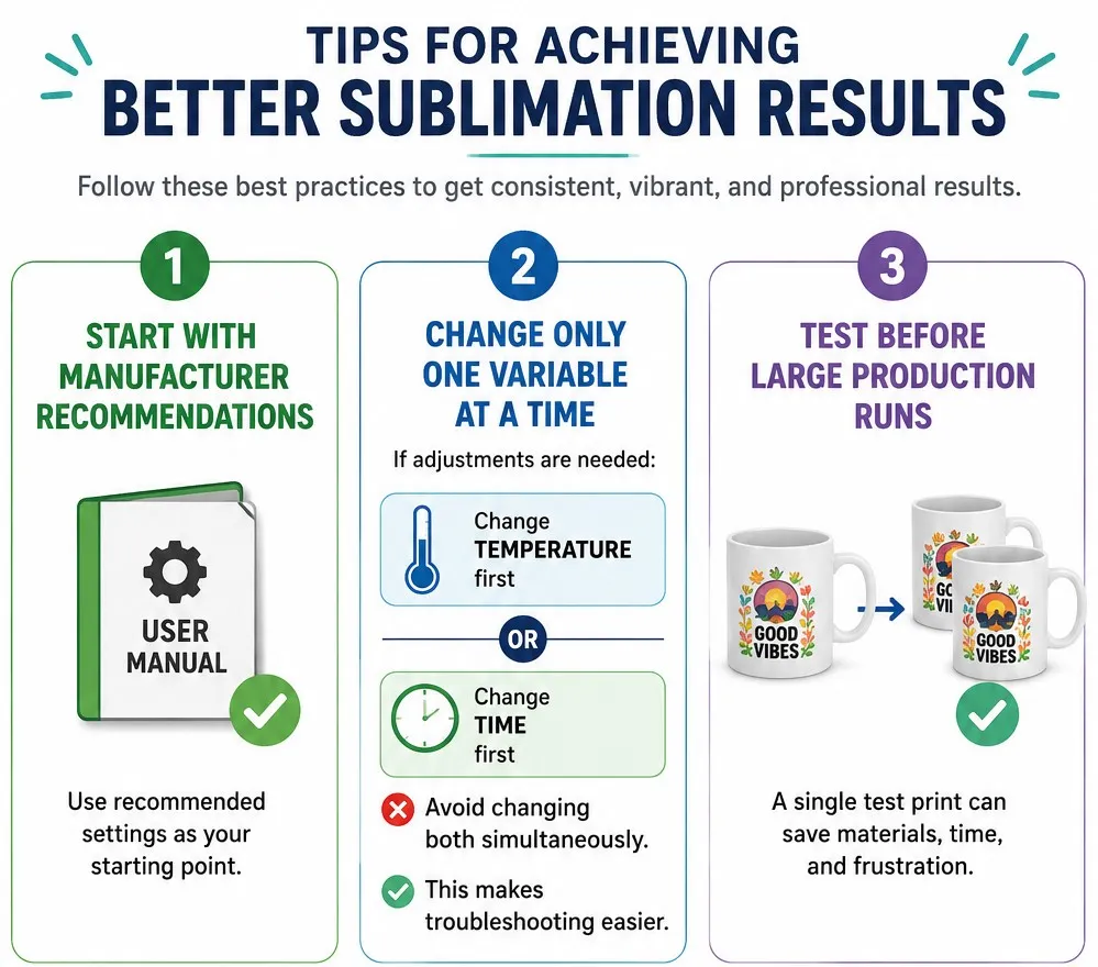 Sublimation Temperature and Time Matter