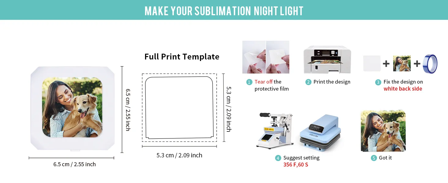 Sublimation Night Lights Blank