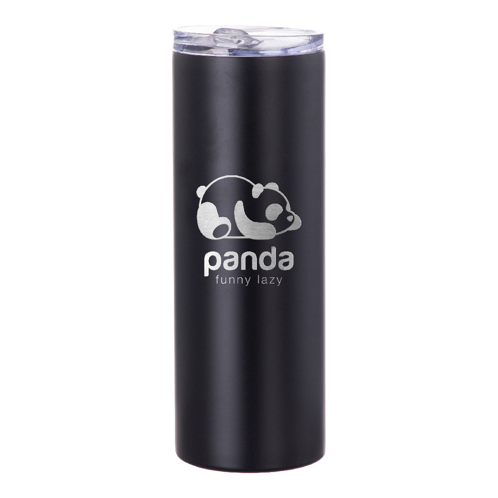 Matte Stainless Steel Tumbler with Straw(20OZ,Sublimation blank,Black)