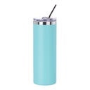 Powder coated Stainless Steel Tumbler with Straw(20OZ,Common Blank,Mint Green)