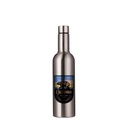 Stainless Steel Wine Bottle(25oz/750ml,Sublimation Blank,Silver)