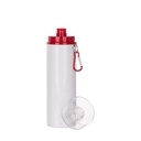 Aluminum Bottle w/ Red Lid(28oz/850ml,Sublimation Blank,White)