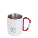 300ml Stainless Steel Mug w/ Carabiner(Other,Sublimation blank,White)