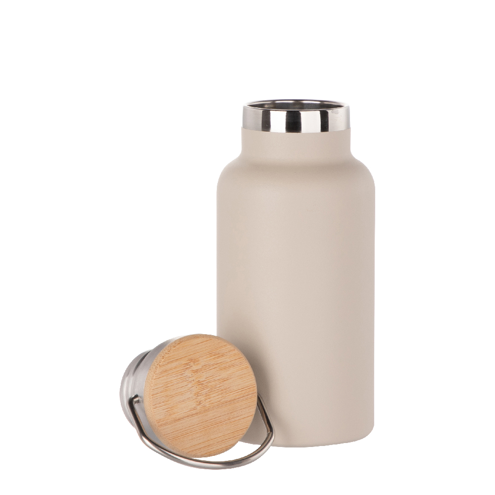 350ml Sports Bottle with Bamboo Lid(Other,Common Blank,Light Grey)