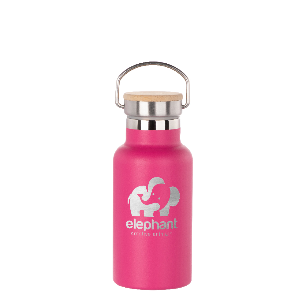 350ml Sports Bottle with Bamboo Lid(Other,Common Blank,purple red)