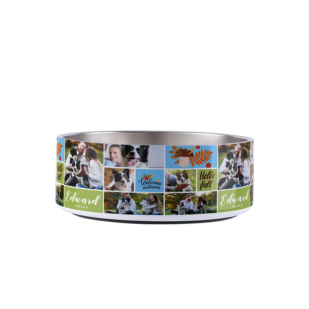 Sublimation Blank Stainless Steel Dog Bowl(42oz/1250ml,Sublimation Blank,White)