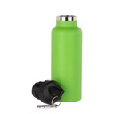 Powder Coated Sports Bottle with Plastic &amp; Carabiner Lid(17oz/500ml,Common Blank,Grass Green)