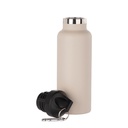 Powder Coated Sports Bottle with Plastic &amp; Carabiner Lid(17oz/500ml,Common Blank,Light Grey)