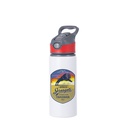Alu Water Bottle with Red Cap(22oz/650ml,Sublimation Blank,White)