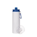 Aluminum Bottle w/ Blue Lid(28oz/850ml,Sublimation Blank,White)