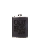 8oz Stainless Steel Flask with PU Cover(Other,Common Blank,Black)