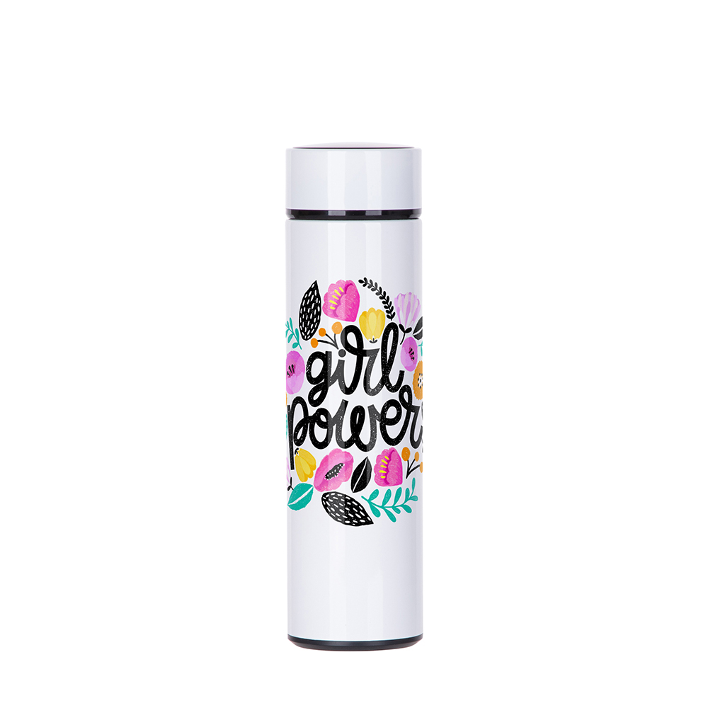 Stainless Steel Flask(16oz/450ml,Sublimation Blank,White)