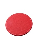 PU Leather Round Mug Coaster Φ9.5cm(Common Blank,Red)