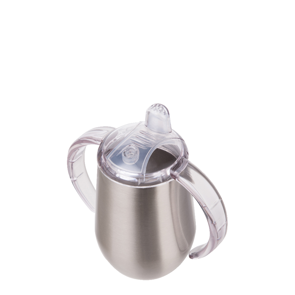 Stainless Steel Spout Sippy Cup(10OZ,Sublimation blank,Silver)