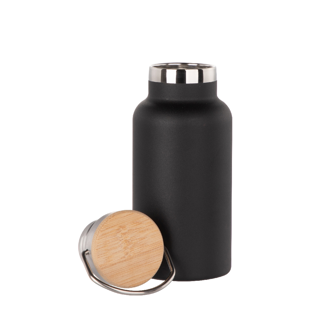 350ml Sports Bottle with Bamboo Lid(Other,Common Blank,Black)