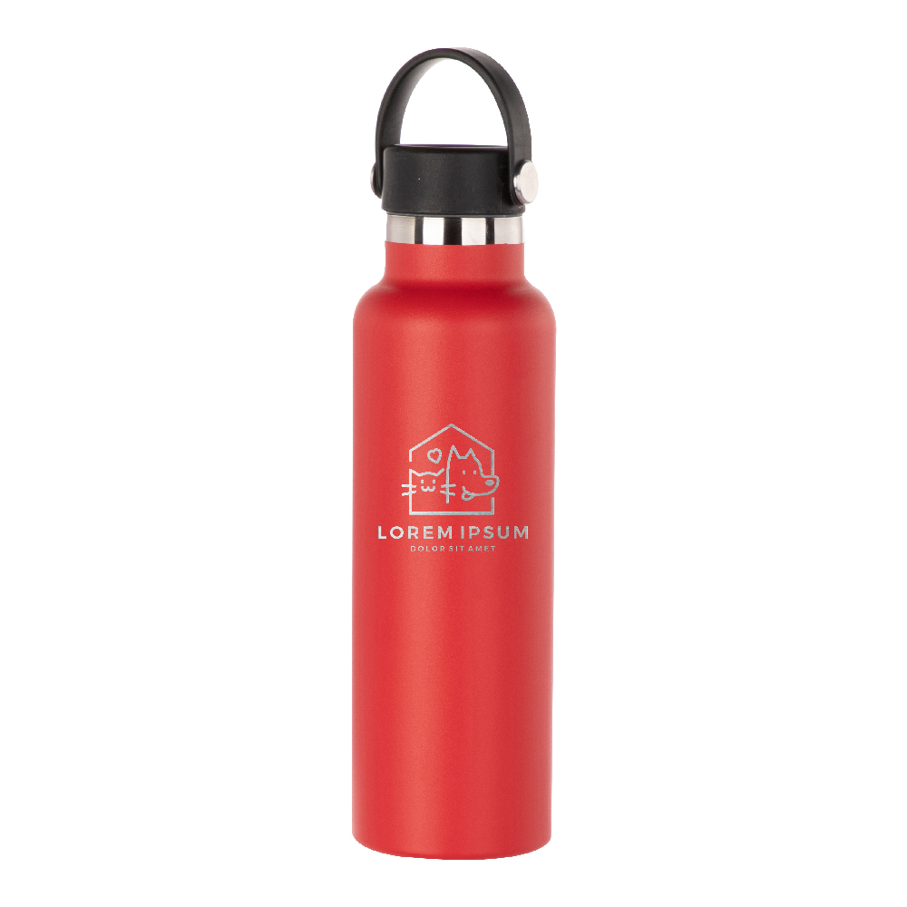 600ml Powder Coated Sports Bottle(Other,Common Blank,Red)