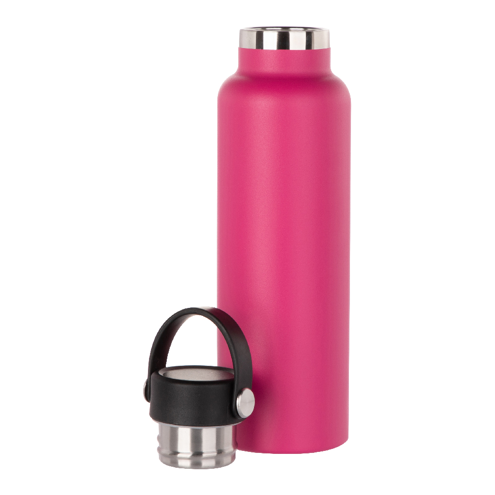 600ml Powder Coated Sports Bottle(Other,Common Blank,Purple Red)