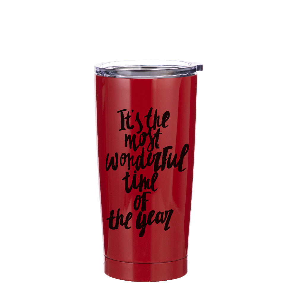 Stainless Steel Tumbler(20oz/600ml,Sublimation blank,Red)