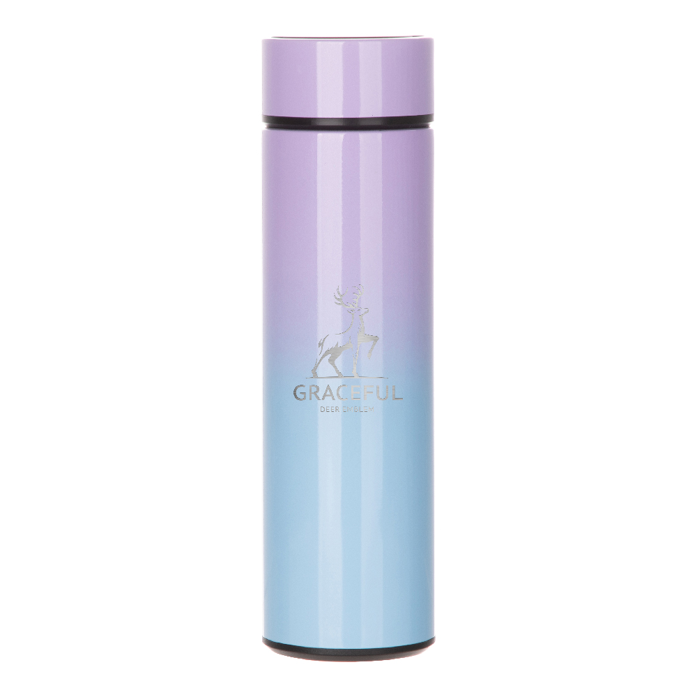 Smart Thermos with Temprature Display(16oz/480ml,Common Blank,Pink+Green)