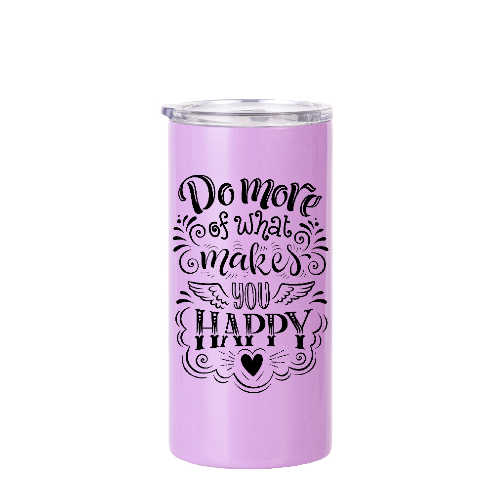 Stainless Steel Straight Tumbler (2-in-1)(12oz/350ml,Sublimation blank,Purple)