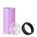 Stainless Steel Straight Tumbler (2-in-1)(12oz/350ml,Sublimation blank,Purple)