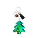 Christmas Tree Sequin Keychain w/  Short Tassel