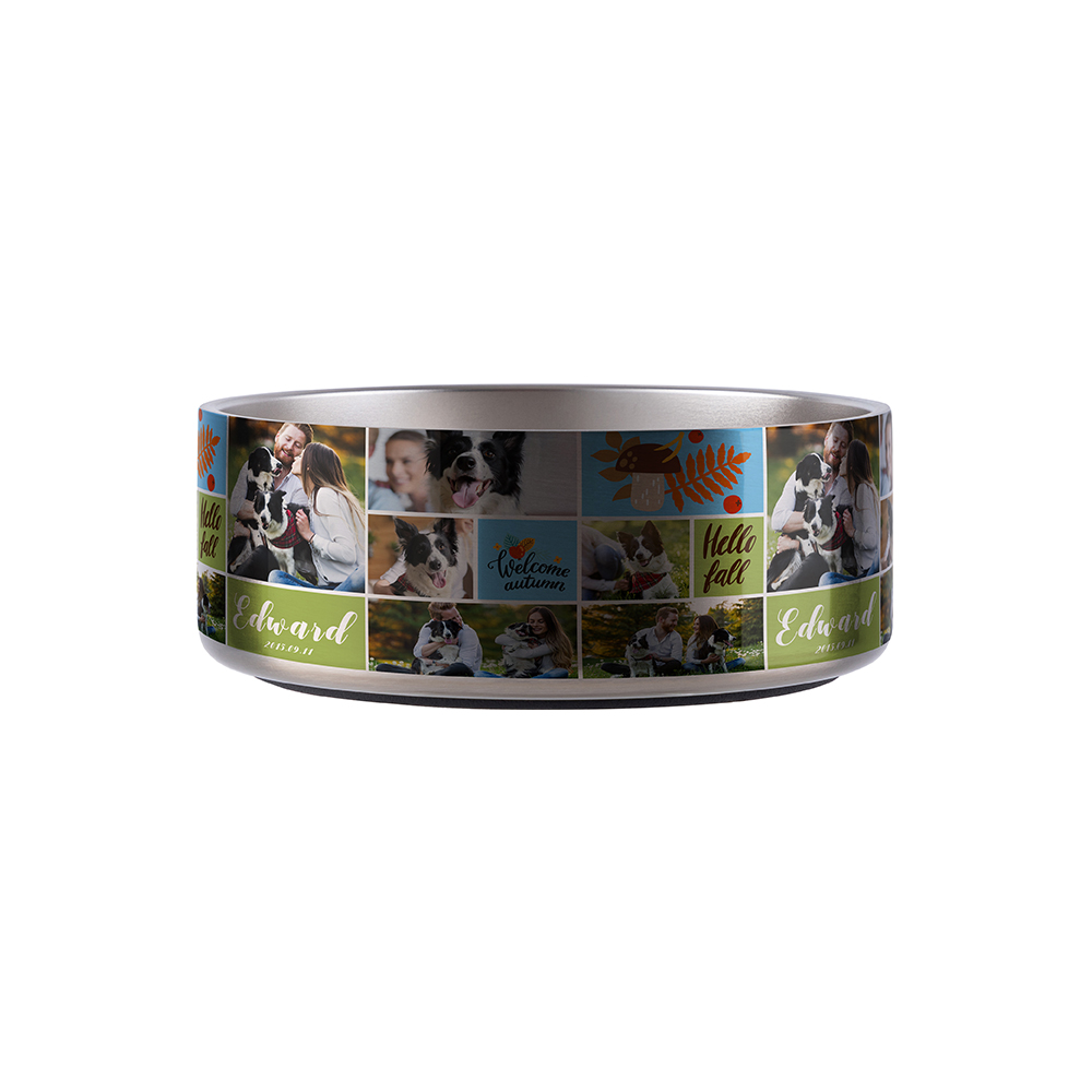 Sublimation Blank Stainless Steel Dog Bowl(42oz/1250ml,Sublimation Blank,Silver)