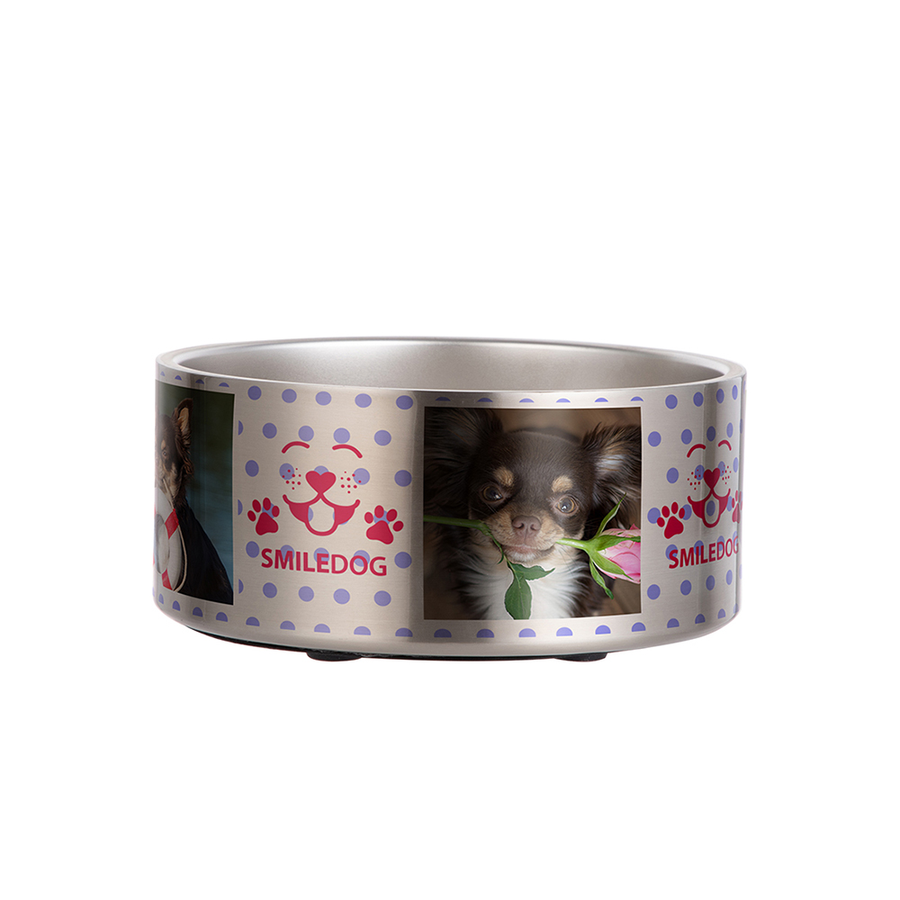 Sublimation Blank Stainless Steel Dog Bowl(64oz/1900ml,Sublimation Blank,Silver)