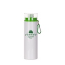 Aluminum Bottle w/ Green Lid(28oz/850ml,Sublimation Blank,White)