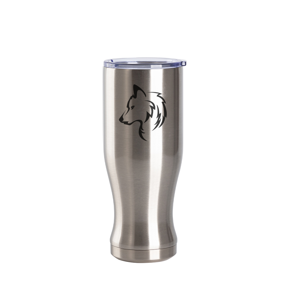 Stainless Steel Pilsner Style Tumbler(25oz/750ml,Sublimation Blank,Silver)