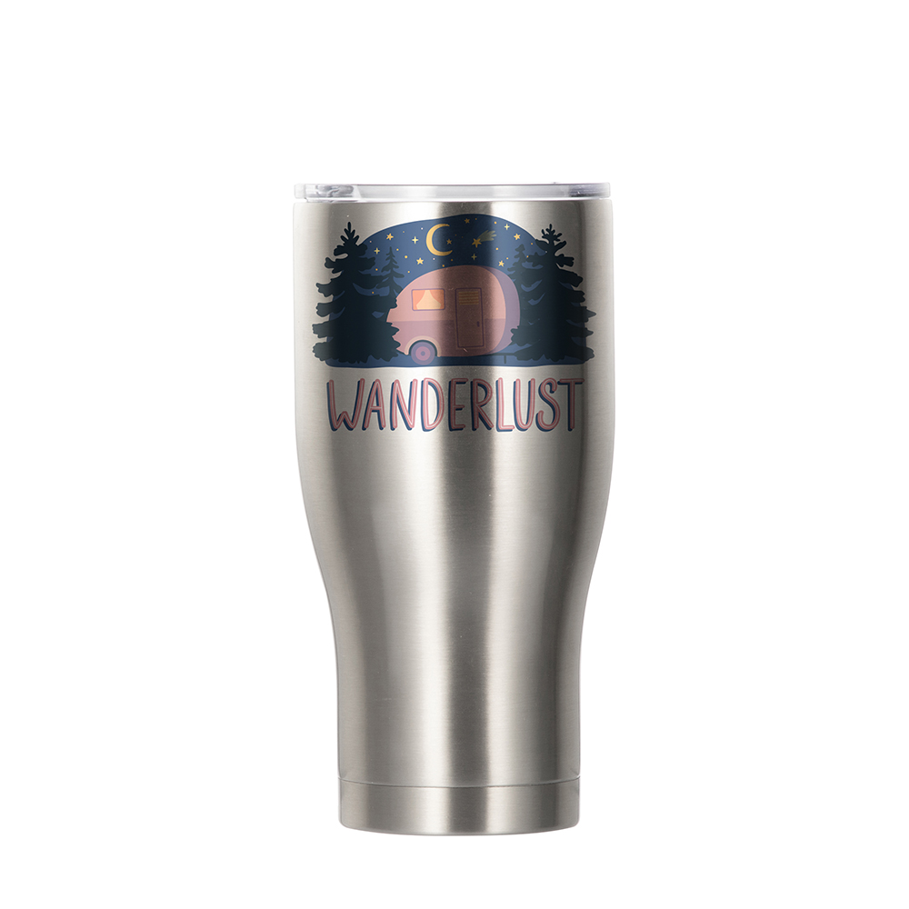 Stainless Steel Tapered Tumbler(32oz/950ml,Sublimation Blank,Silver)