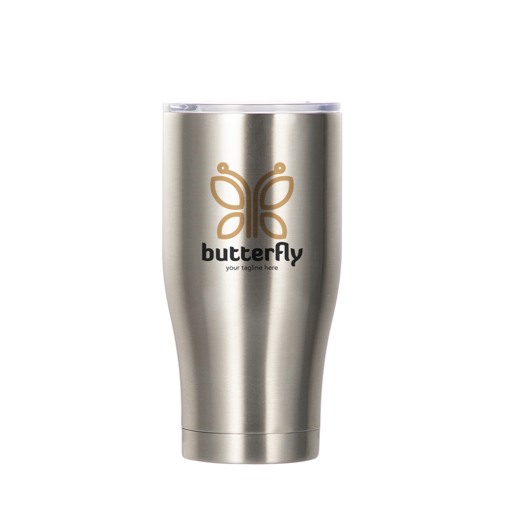 Stainless Steel Tapered Tumbler(28oz/840ml,Sublimation Blank,Silver)