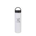 Stainless Steel Flask w/ Portable Lid(25oz/750ml,Sublimation Blank,White)
