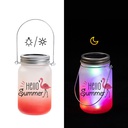 Frosted Mason Jar w/ Lantern Lid and Metal Handle(15oz/450ml,Sublimation Blank,Red)