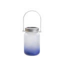 Frosted Mason Jar w/ Lantern Lid and Metal Handle(15oz/450ml,Sublimation Blank,Dark Blue)