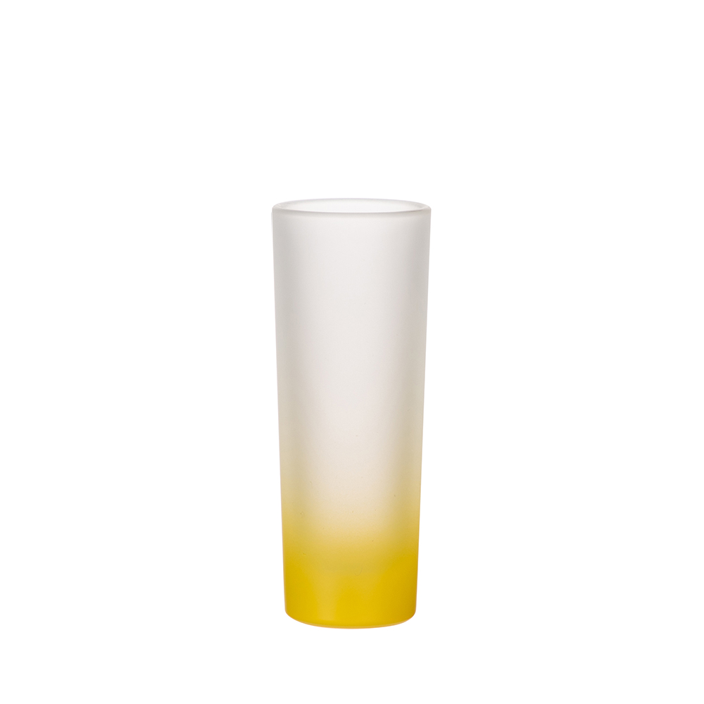 Frosted Shot Glass Gradient Color(15oz/450ml,Sublimation Blank,Yellow)