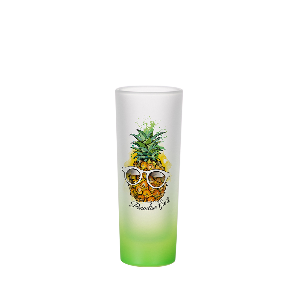 Frosted Shot Glass Gradient Color(15oz/450ml,Sublimation Blank,Green)