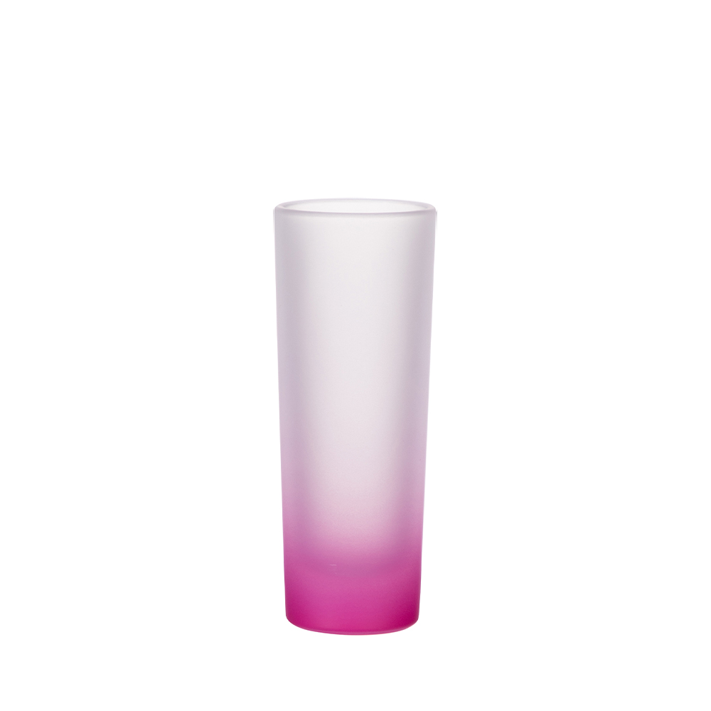 Frosted Shot Glass Gradient Color(15oz/450ml,Sublimation Blank,Rose Red)