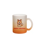Frosted Glass Mugs Gradient (11oz/330ml,Sublimation Blank,Orange)