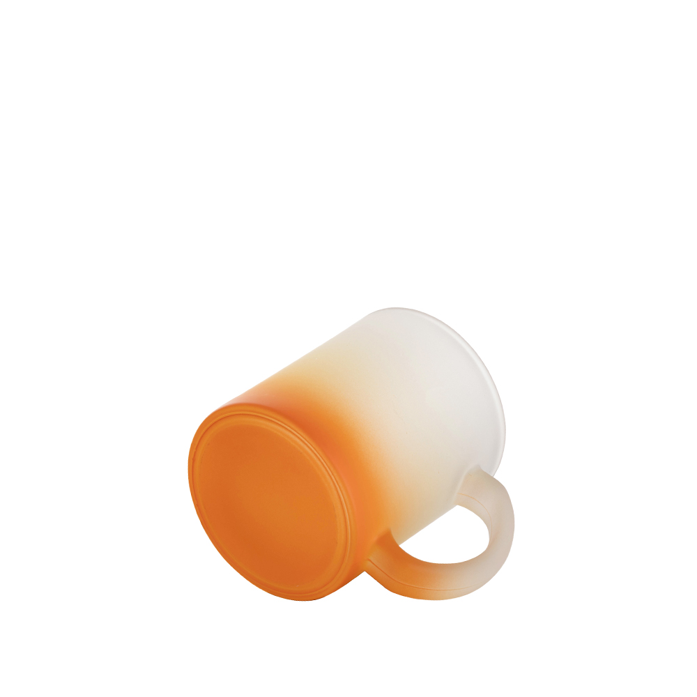 Frosted Glass Mugs Gradient (11oz/330ml,Sublimation Blank,Orange)