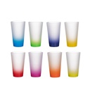 Frosted Glass Mug Gradient Color(17oz/500ml,Sublimation Blank,Orange)