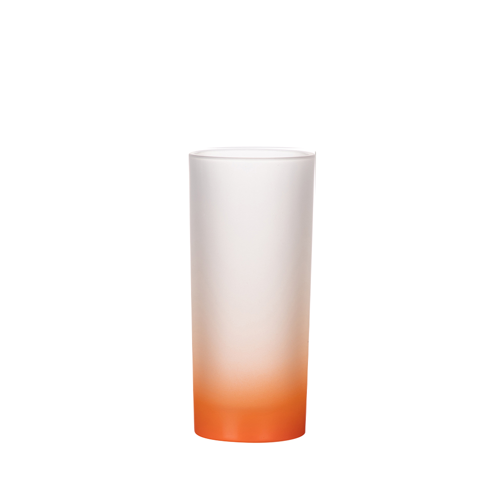Frosted Glass Mug Gradient Color(10oz/300ml,Sublimation Blank,Orange)