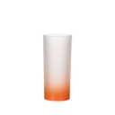 Frosted Glass Mug Gradient Color(10oz/300ml,Sublimation Blank,Orange)