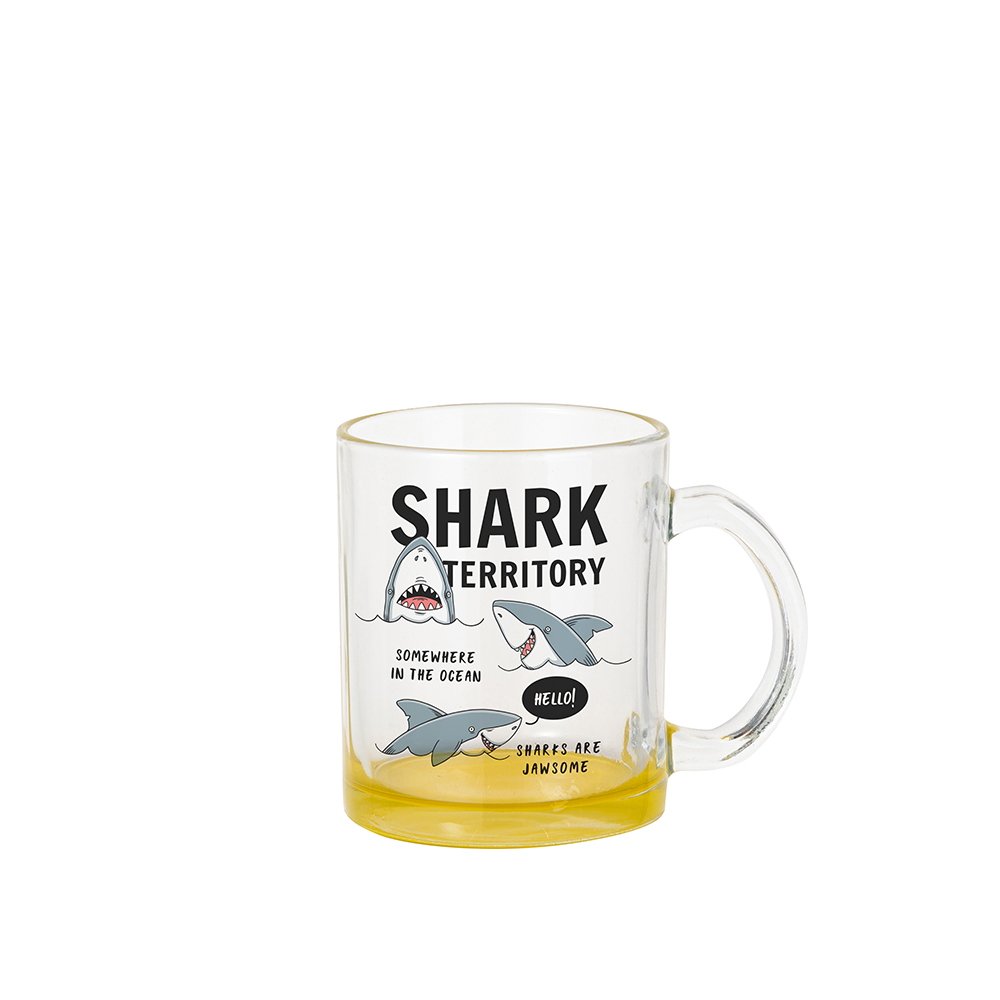 Clear Glass Mugs(11oz/330ml,Sublimation Blank,Yellow)