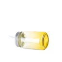 Clear Gradient Mason Jar no Handle(15oz/450ml,Sublimation Blank,Yellow)